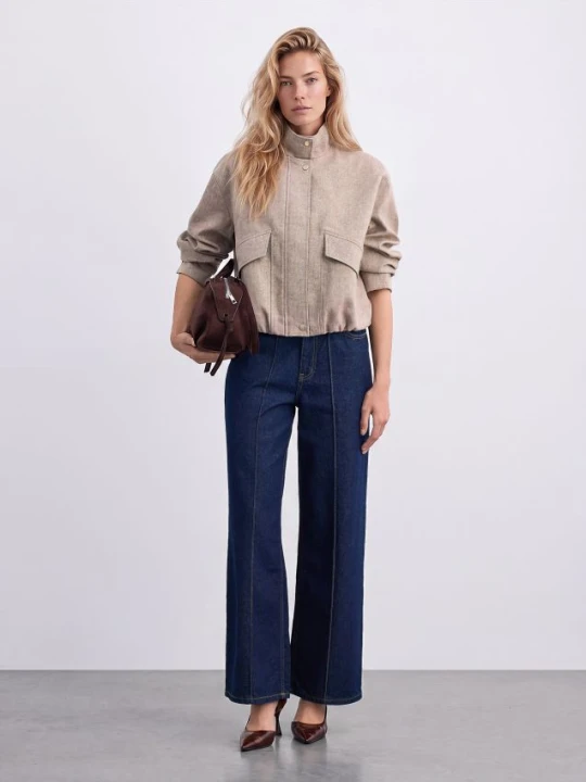 Zdjęcie produktu Mohito - Jeansy wide leg - granatowy