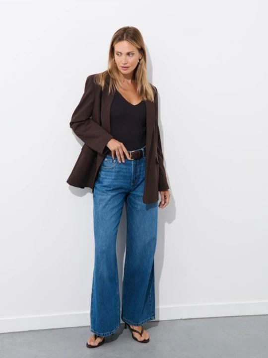 Zdjęcie produktu Mohito - Jeansy wide leg - niebieski