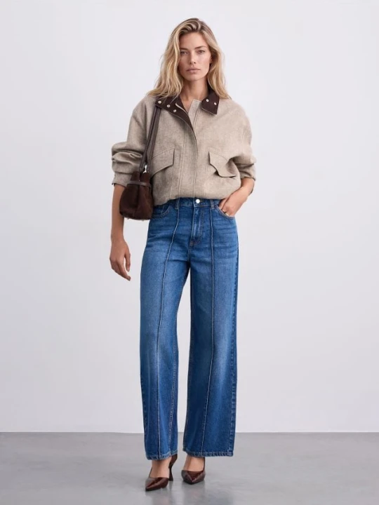 Zdjęcie produktu Mohito - Jeansy wide leg - niebieski