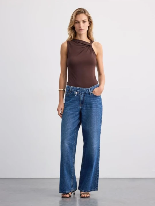 Zdjęcie produktu Mohito - Jeansy wide leg - niebieski