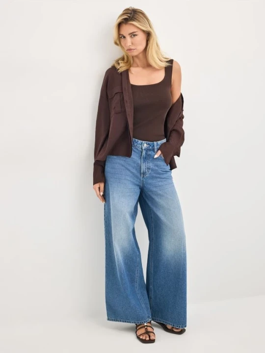 Zdjęcie produktu Mohito - Jeansy wide leg petite - niebieski