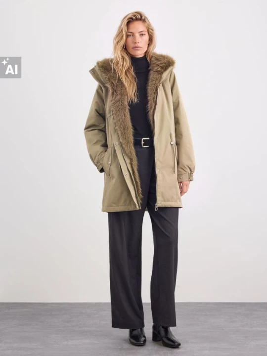Zdjęcie produktu Mohito - Kurtka parka z kapturem - khaki