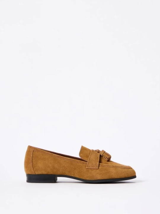Zdjęcie produktu Mohito - Skórzane loafersy - beżowy