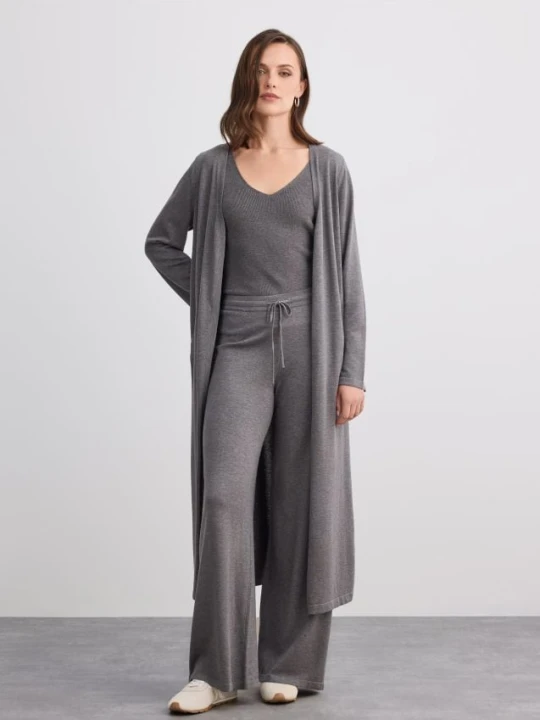 Zdjęcie produktu Mohito - Spodnie wide leg z modalem - szary