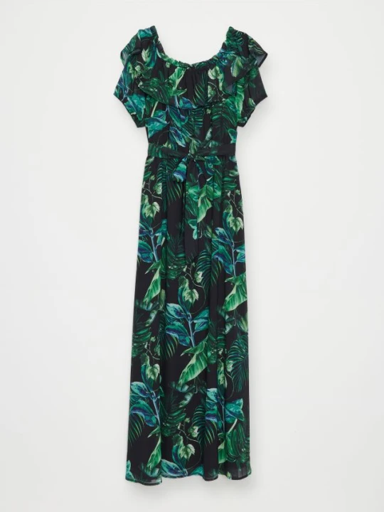 Zdjęcie produktu Mohito - Sukienka maxi w roślinny print - czarny