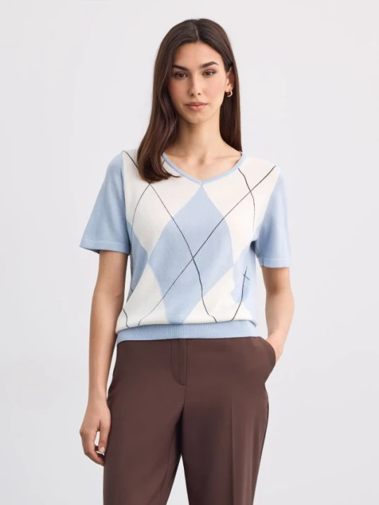 Zdjęcie produktu Mohito - Sweter z geometrycznym wzorem - błękitny