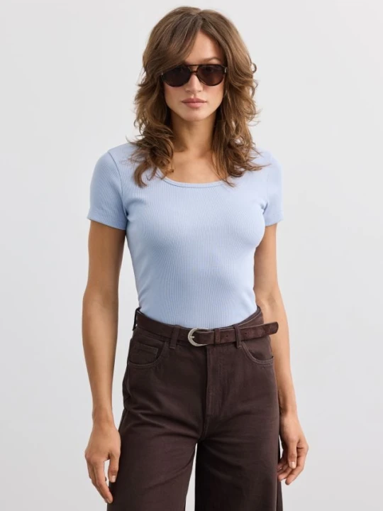 Zdjęcie produktu Mohito - T-shirt basic slim - błękitny
