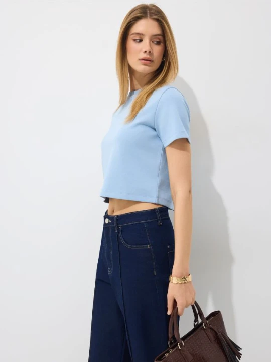 Zdjęcie produktu Mohito - T-shirt boxy - błękitny
