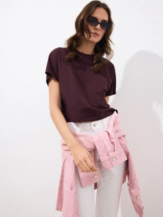 Zdjęcie produktu Mohito - T-shirt kimono - kasztanowy