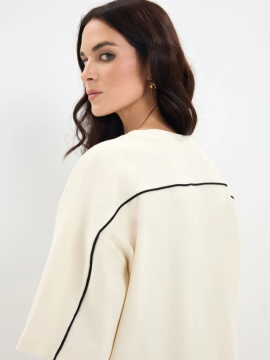 Zdjęcie produktu Mohito - T-shirt oversize - beżowy