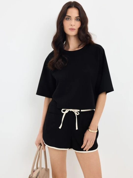 Zdjęcie produktu Mohito - T-shirt oversize - czarny