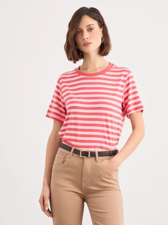 Zdjęcie produktu Mohito - T-shirt w paski - koralowy