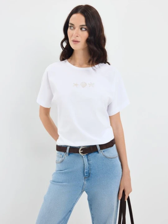 Zdjęcie produktu Mohito - T-shirt z aplikacją - biały