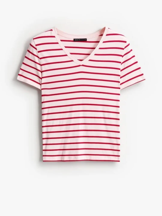 Zdjęcie produktu Mohito - T-shirt z dekoltem V - fioletowy