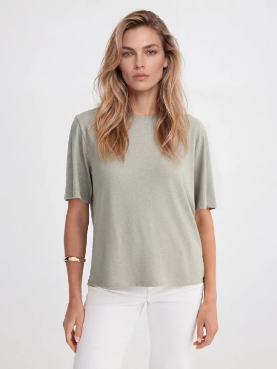 Zdjęcie produktu Mohito - T-shirt z dodatkiem lnu - zielony