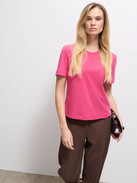 Zdjęcie produktu Mohito - T-shirt z dodatkiem wełny - fioletowy