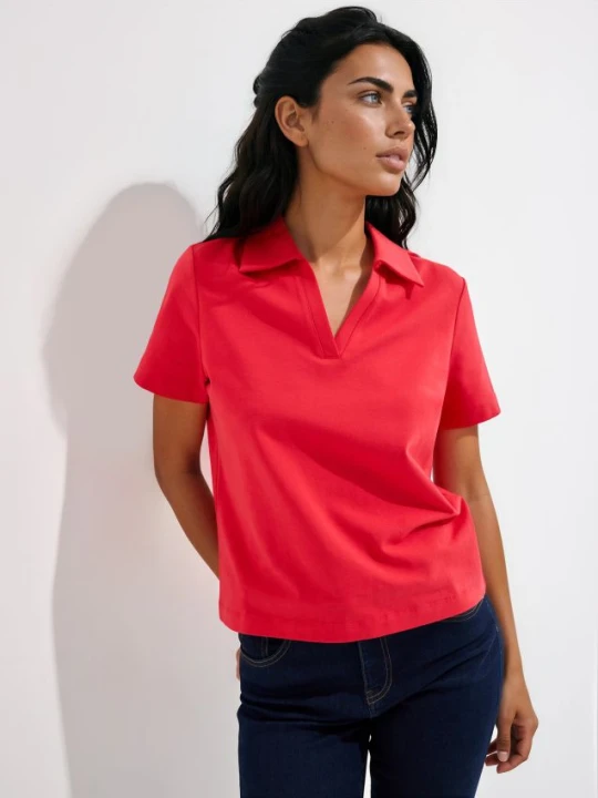 Zdjęcie produktu Mohito - T-shirt z kołnierzem polo - czerwony