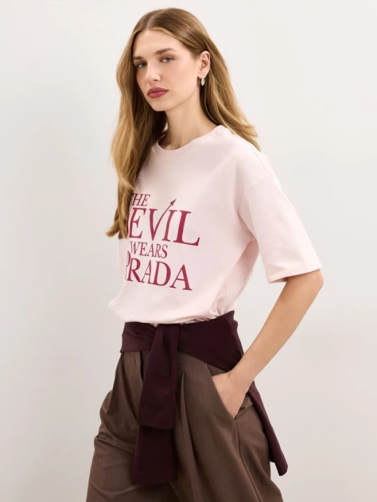 Zdjęcie produktu Mohito - T-shirt z nadrukiem - pastelowy różowy