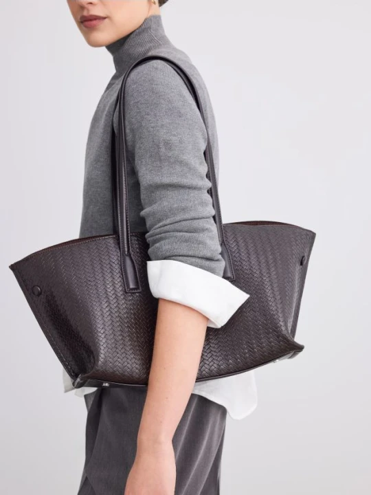 Zdjęcie produktu Mohito - Torebka shopper na ramię - ciemnobrązowy