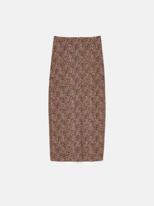 Zdjęcie produktu Mohito - Wiskozowa spódnica midi w panterkę - beżowy