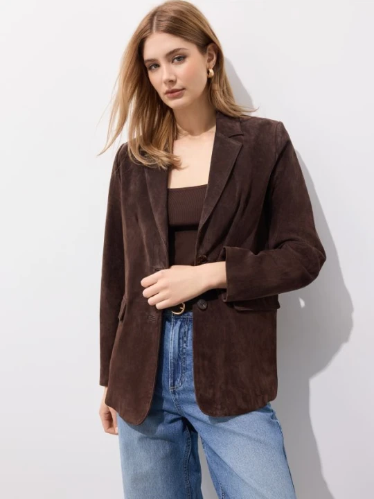 Zdjęcie produktu Mohito - Zamszowa marynarka oversize - brązowy