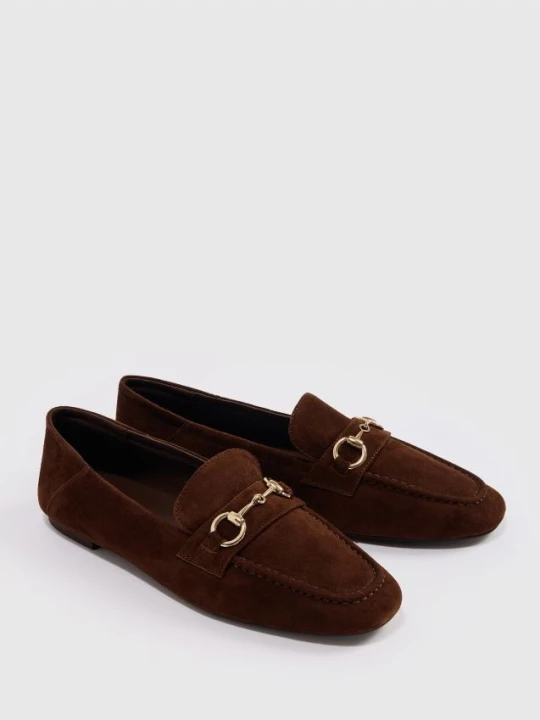 Zdjęcie produktu Mohito - Zamszowe loafersy - ciemnobrązowy