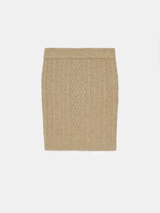 Zdjęcie produktu Mohito - Zielona swetrowa spódnica mini - khaki