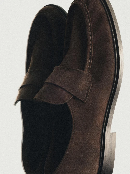 Zdjęcie produktu Mokasyny Skórzane Soft Z Wypukłym Szwem – Limited Edition - Brązowy - Massimo Dutti - Male