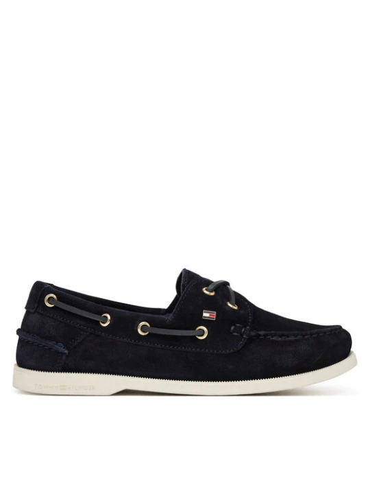 Zdjęcie produktu Mokasyny Tommy Hilfiger Hilfiger Suede Boat Shoe FW0FW09338 Granatowy