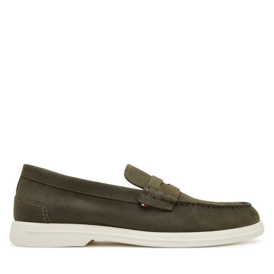 Zdjęcie produktu Mokasyny Tommy Hilfiger Nubuck P Loafer FM0FM05350 Khaki