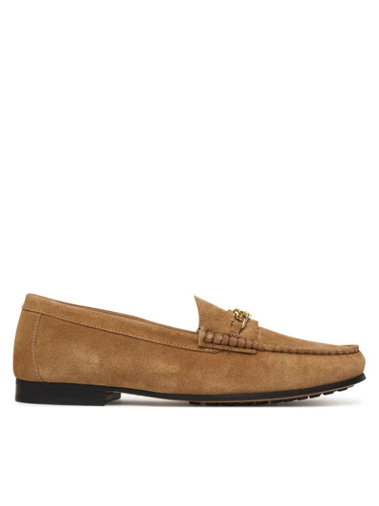 Zdjęcie produktu Mokasyny Tommy Hilfiger Th Chain Suede Loafer FW0FW09327 Brązowy