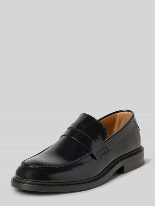 Zdjęcie produktu Loafersy z naturalnej skóry bydlęcej Model 'CARTER LEATHER' Selected Czarny