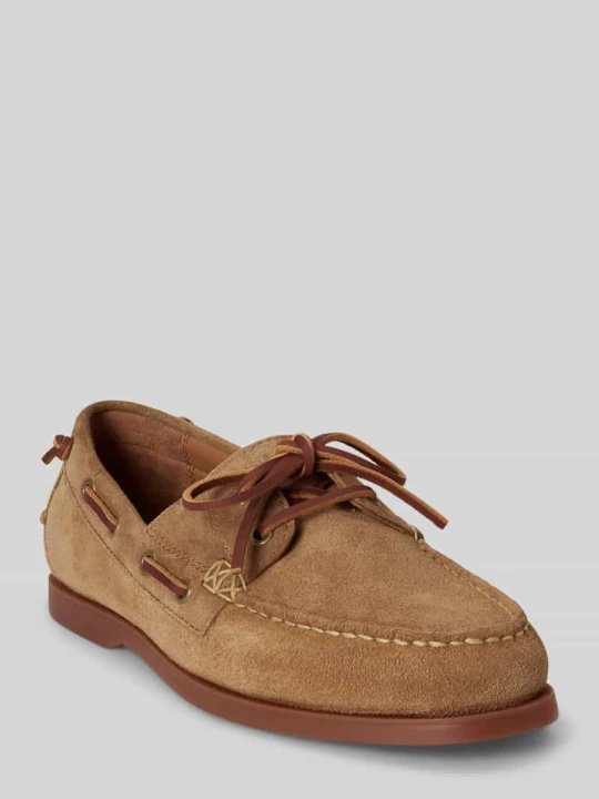 Zdjęcie produktu Mokasyn z prawdziwego weluru bydlęcego Polo Ralph Lauren Camel