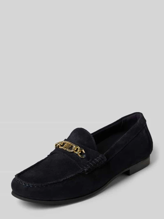 Zdjęcie produktu Mokasyn z prawdziwego weluru bydlęcego Tommy Hilfiger Ciemnoniebieski