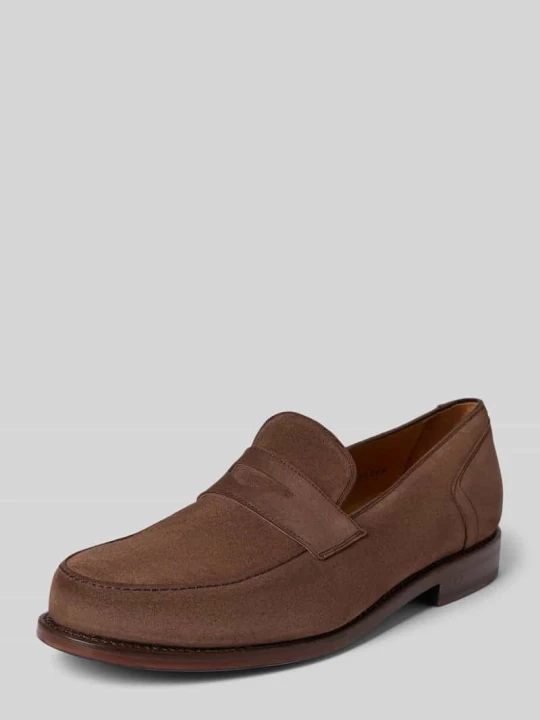 Zdjęcie produktu Mokasyny ze skóry model 'Haywood' Henry Stevens Średniobrązowy