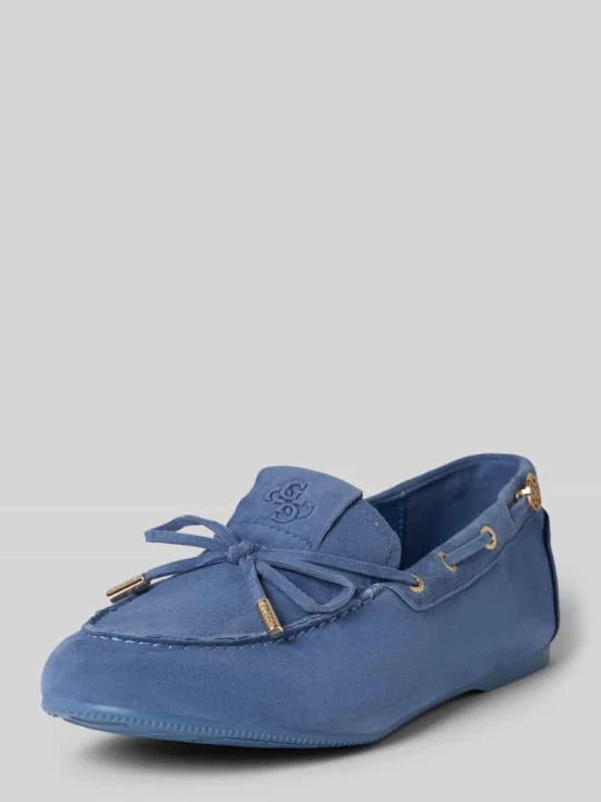 Zdjęcie produktu Loafersy z naturalnej skóry Model 'Aisha' Guess Jasnoniebieski