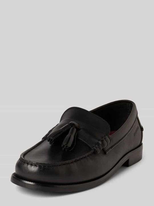 Zdjęcie produktu Mokasyny ze skóry naturalnej z chwostem Tommy Hilfiger Czarny