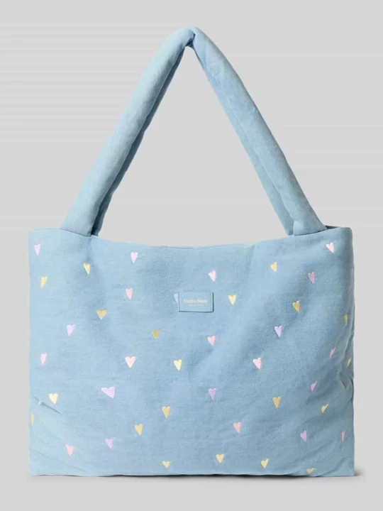 Zdjęcie produktu Mom bags z wyhaftowanymi motywami i naszywką z logo STUDIO NOOS Jasnoniebieski