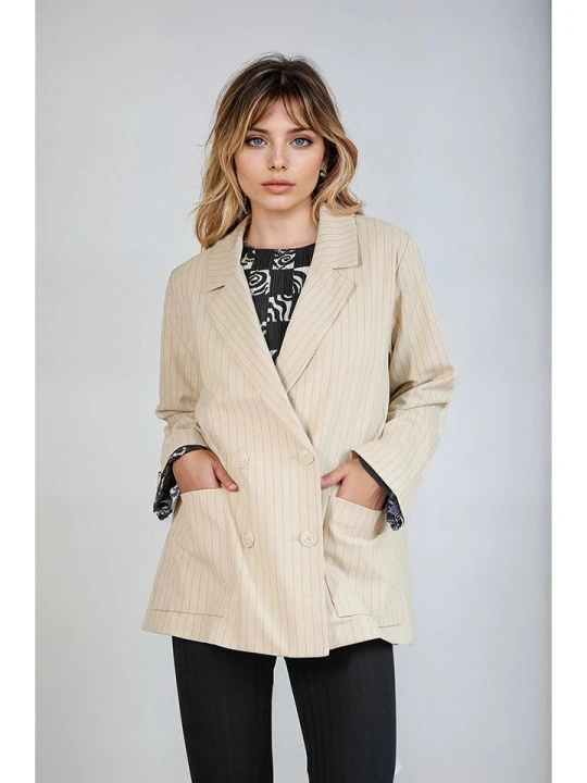 Zdjęcie produktu Monki Blezer w kolorze beżowym rozmiar: XXS