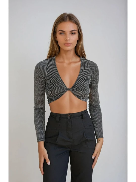 Zdjęcie produktu Monki Bluzka w kolorze czarnym rozmiar: M