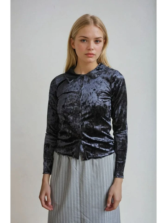 Zdjęcie produktu Monki Bluzka w kolorze granatowym rozmiar: S