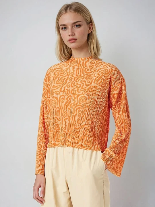 Zdjęcie produktu Monki Bluzka w kolorze pomarańczowym rozmiar: XXS