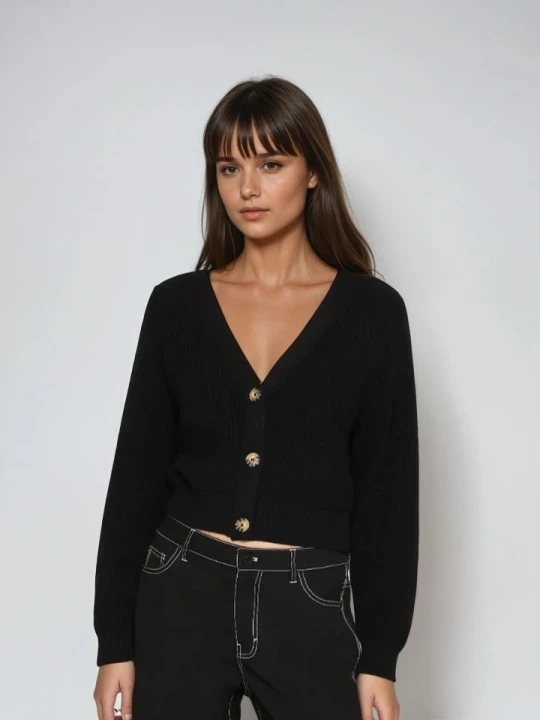 Zdjęcie produktu Monki Kardigan w kolorze czarnym rozmiar: XXS