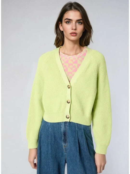 Zdjęcie produktu Monki Kardigan w kolorze jaskrawozielonym rozmiar: S