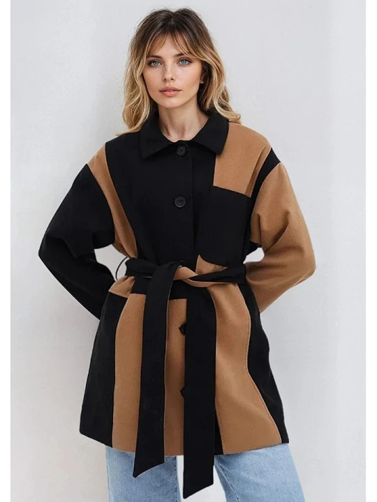 Zdjęcie produktu Monki Kurtka przejściowa w kolorze czarno-karmelowym rozmiar: M