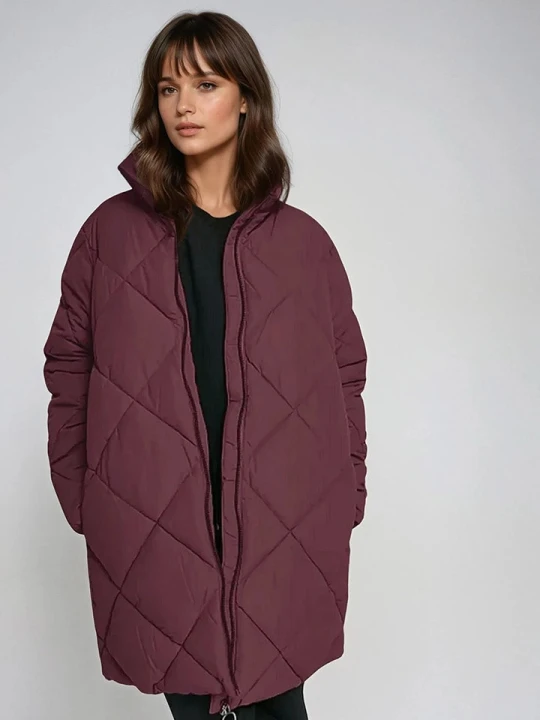 Zdjęcie produktu Monki Kurtka zimowa w kolorze bordowym rozmiar: M