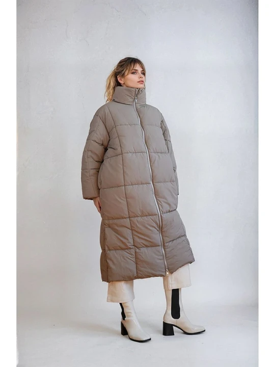 Zdjęcie produktu Monki Płaszcz pikowany w kolorze szarym rozmiar: XL