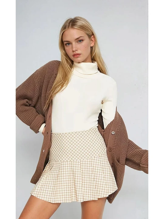 Zdjęcie produktu Monki Spódnica w kolorze beżowym rozmiar: 38