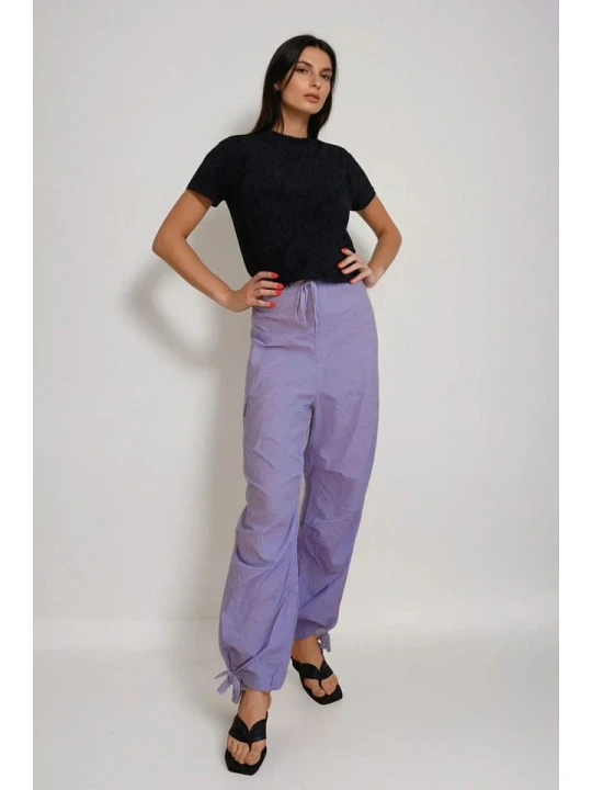 Zdjęcie produktu Monki Spodnie w kolorze fioletowym rozmiar: 38