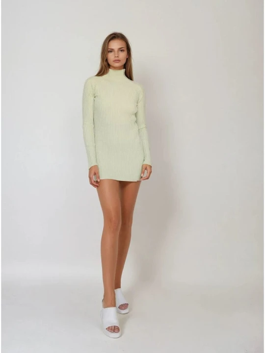 Zdjęcie produktu Monki Sukienka dzianinowa w kolorze jasnozielonym rozmiar: XS